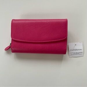 Croft & Barrow Hot Pink Safe Keeper RFID-Blocking Wallet Clutch, New with Tags!